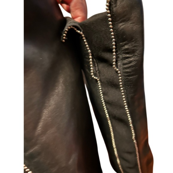 Stuart Weitzman Black Leather knee high boots with silver beads size 9 - Picture 4 of 11